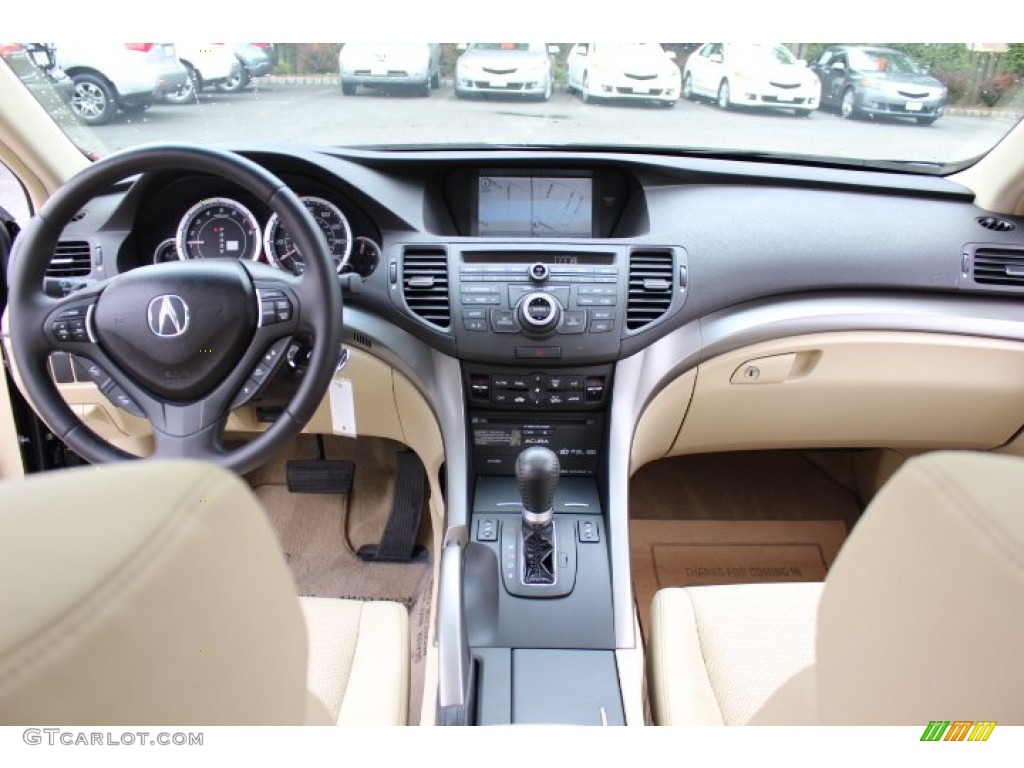 2009 Acura TSX Sedan Parchment Dashboard Photo #64694775