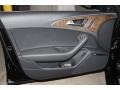 2012 Audi A6 Black Interior Door Panel Photo