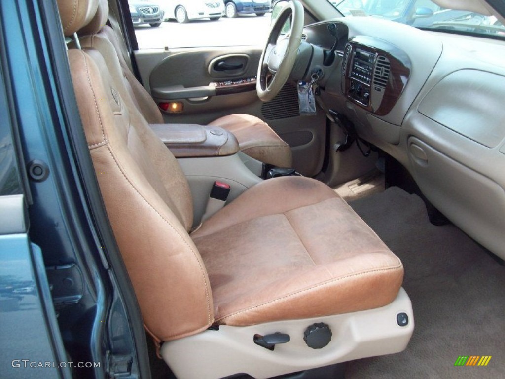 2001 F150 King Ranch SuperCrew - Charcoal Blue Metallic / Castano Brown Leather photo #7