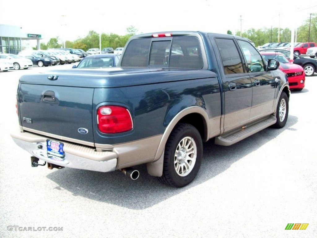 2001 F150 King Ranch SuperCrew - Charcoal Blue Metallic / Castano Brown Leather photo #11