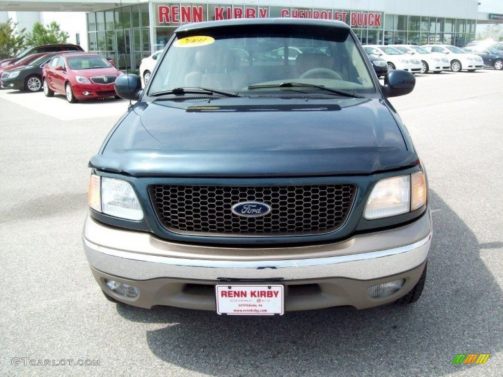 2001 F150 King Ranch SuperCrew - Charcoal Blue Metallic / Castano Brown Leather photo #14