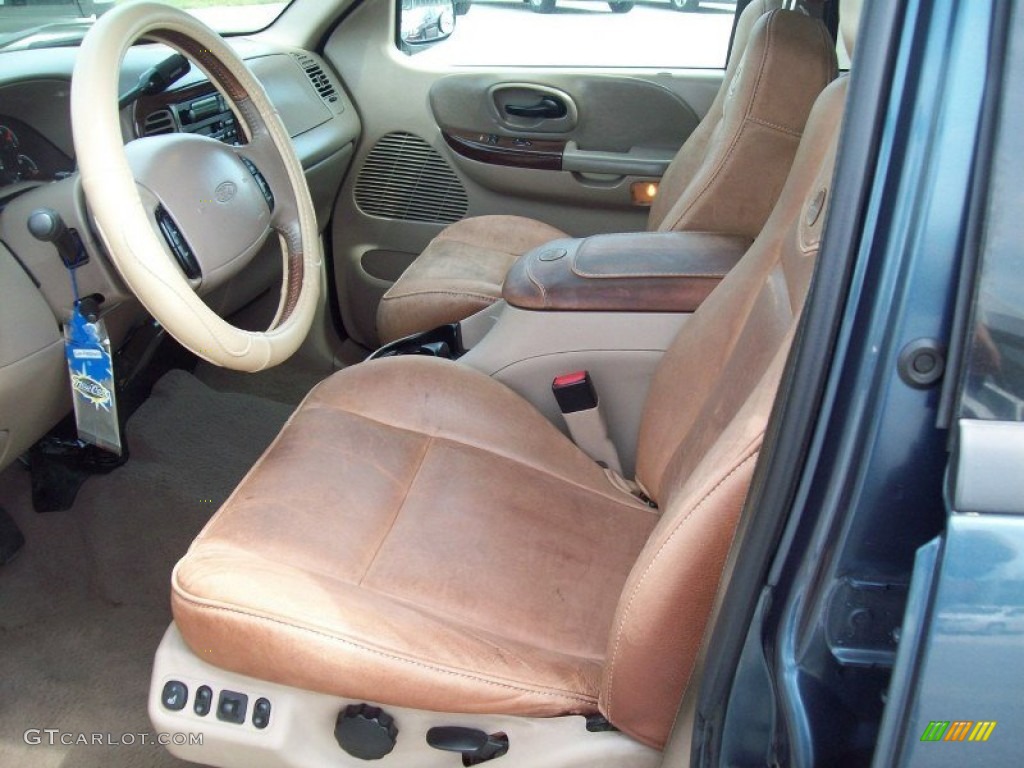 2001 F150 King Ranch SuperCrew - Charcoal Blue Metallic / Castano Brown Leather photo #18