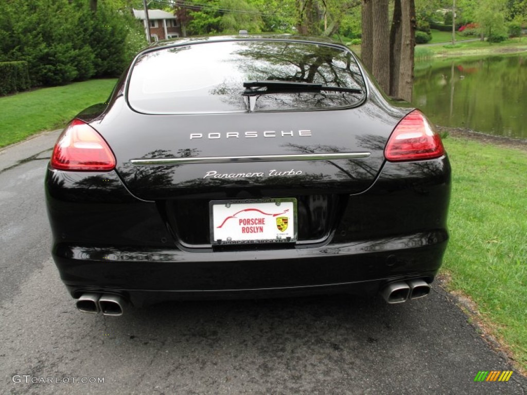 2011 Panamera Turbo - Black / Black photo #5