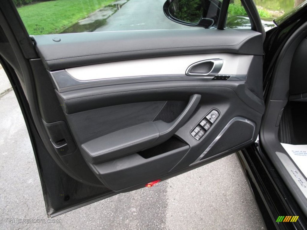 2011 Porsche Panamera Turbo Black Door Panel Photo #64702110