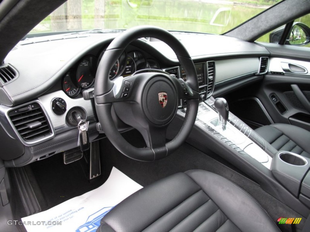 Black Interior 2011 Porsche Panamera Turbo Photo #64702170