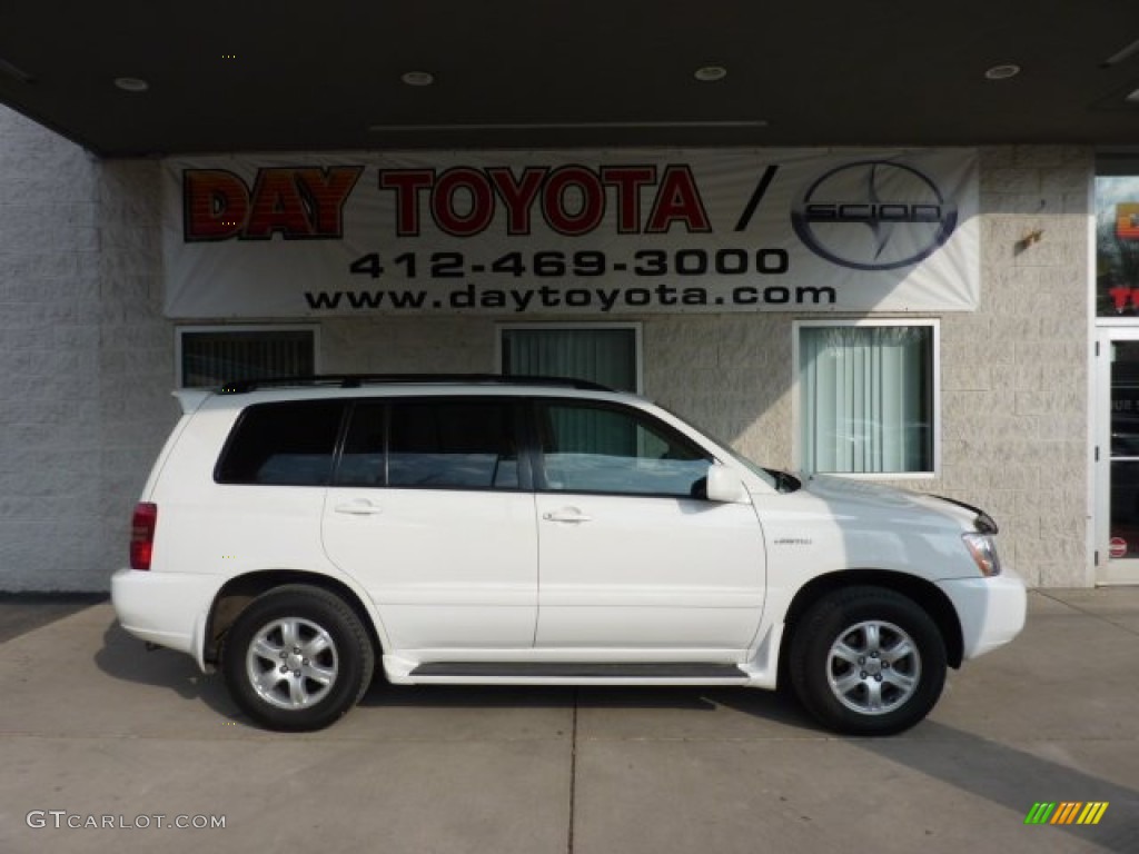 2003 Highlander Limited 4WD - Super White / Ivory photo #1