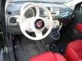 Pelle Rossa/Avorio (Red/Ivory) Dashboard Photo for 2012 Fiat 500 #64705080