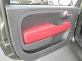 Pelle Rossa/Avorio (Red/Ivory) 2012 Fiat 500 Lounge Door Panel