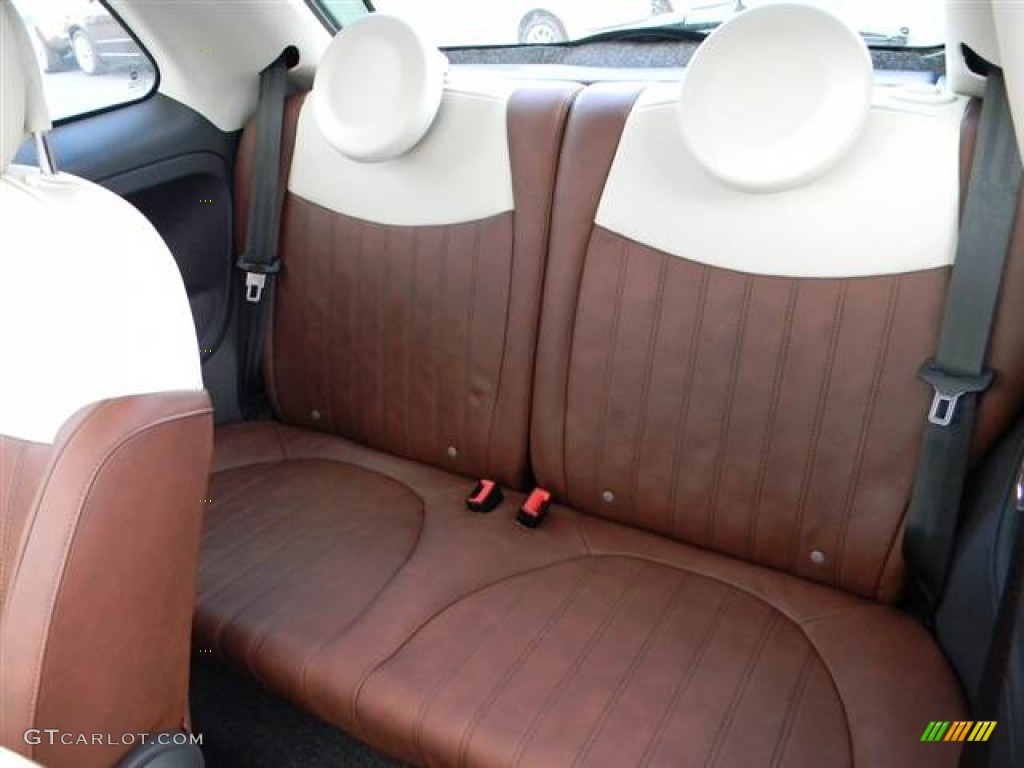 Pelle Marrone/Avorio (Brown/Ivory) Interior 2012 Fiat 500 Lounge Photo #64705176