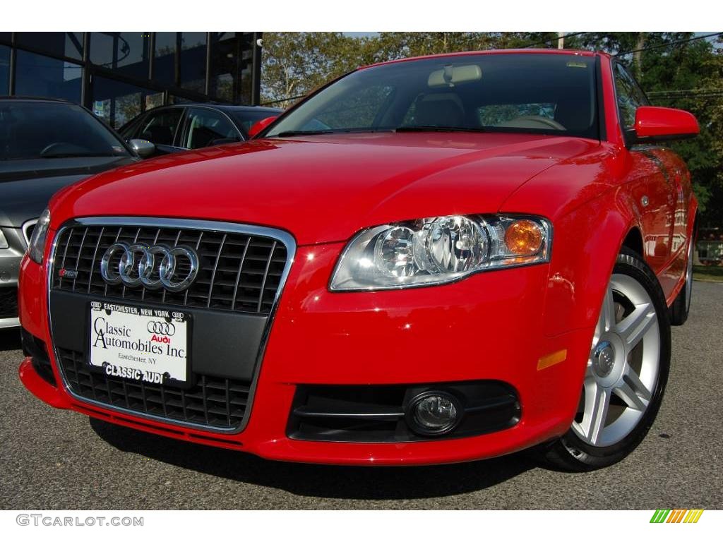 2008 A4 2.0T quattro Sedan - Brilliant Red / Beige photo #1