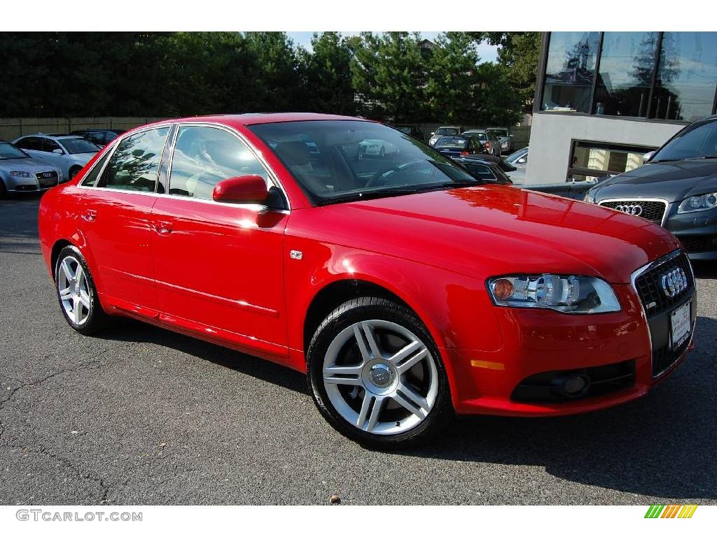 2008 A4 2.0T quattro Sedan - Brilliant Red / Beige photo #11