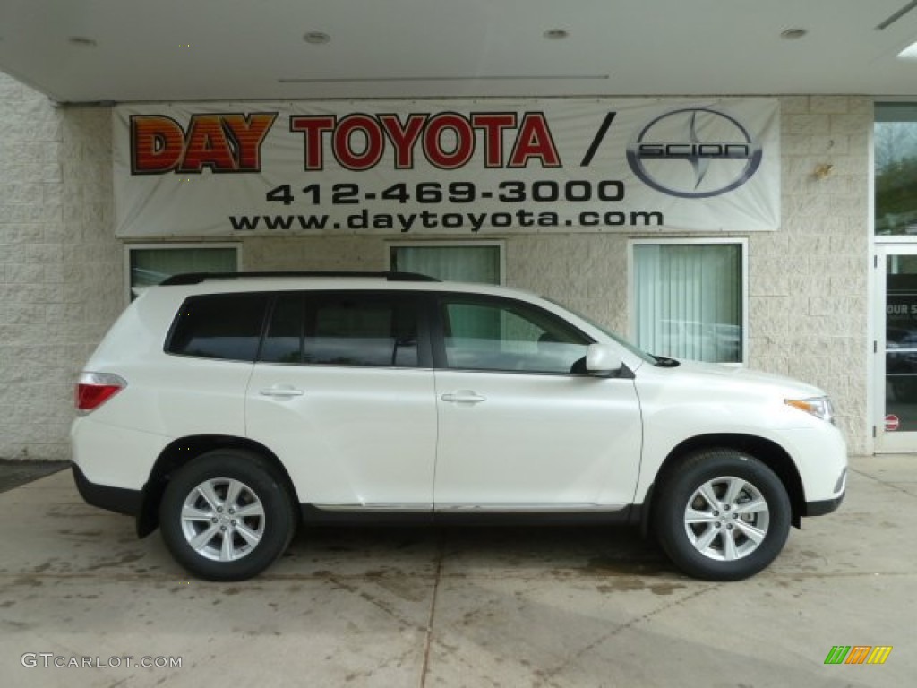 2012 Highlander V6 4WD - Blizzard White Pearl / Sand Beige photo #1