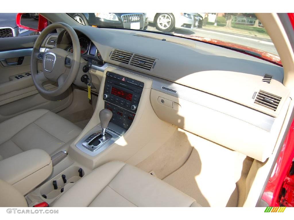 2008 A4 2.0T quattro Sedan - Brilliant Red / Beige photo #22