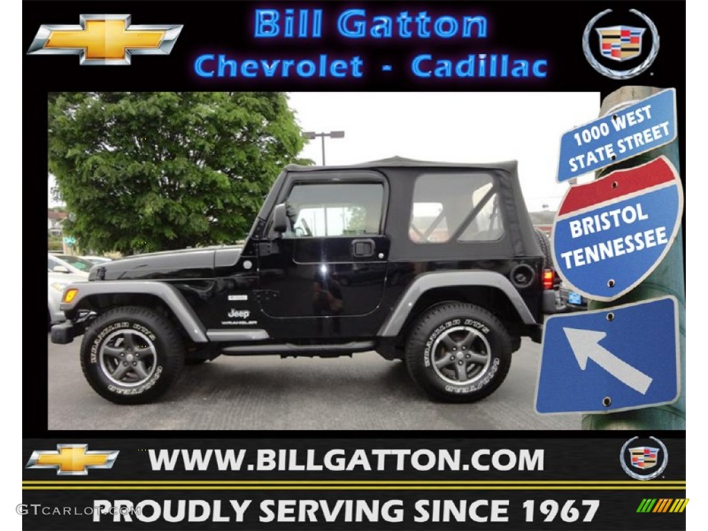2004 Wrangler X 4x4 - Black / Dark Slate Gray photo #1