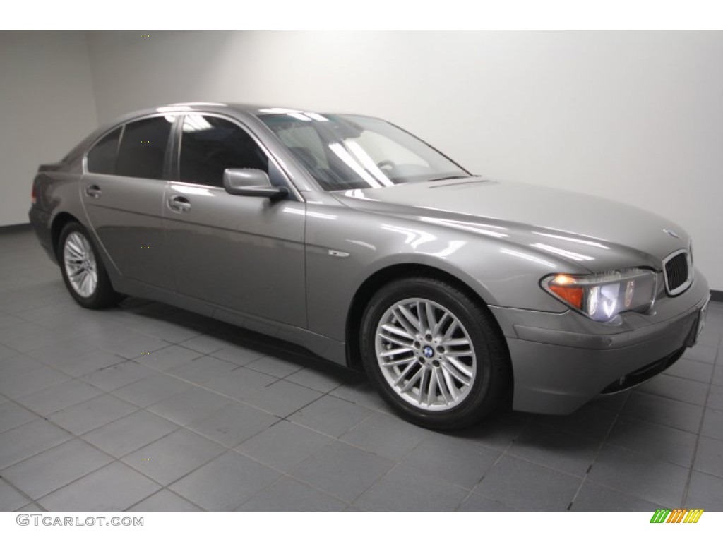 2004 7 Series 745i Sedan - Sterling Grey Metallic / Black/Black photo #8