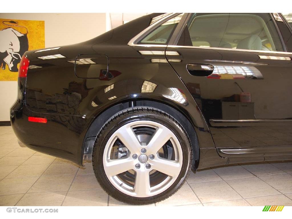 2008 A4 3.2 Quattro S-Line Sedan - Brilliant Black / Beige photo #12