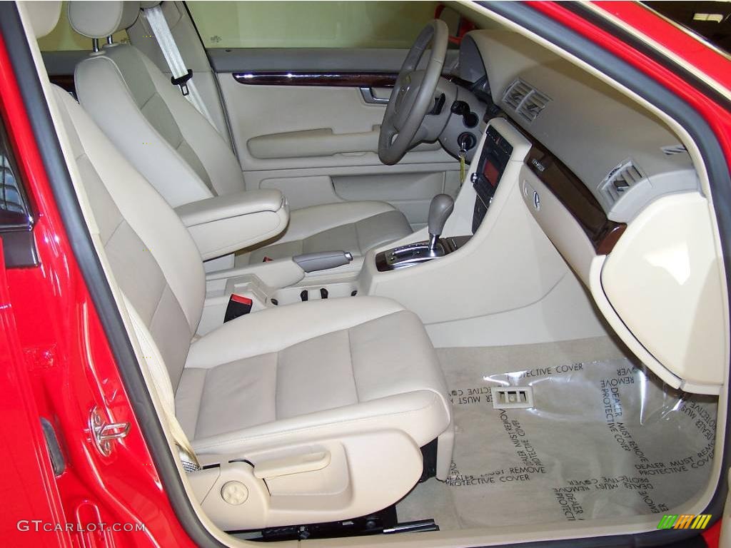 2008 A4 2.0T quattro Sedan - Brilliant Red / Beige photo #22