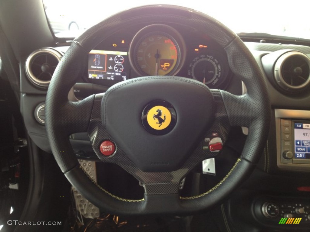 2011 Ferrari California Standard California Model Nero Steering Wheel Photo #64710387