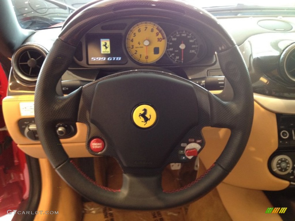 2009 Ferrari 599 GTB Fiorano Standard 599 GTB Fiorano Model Beige Steering Wheel Photo #64710648