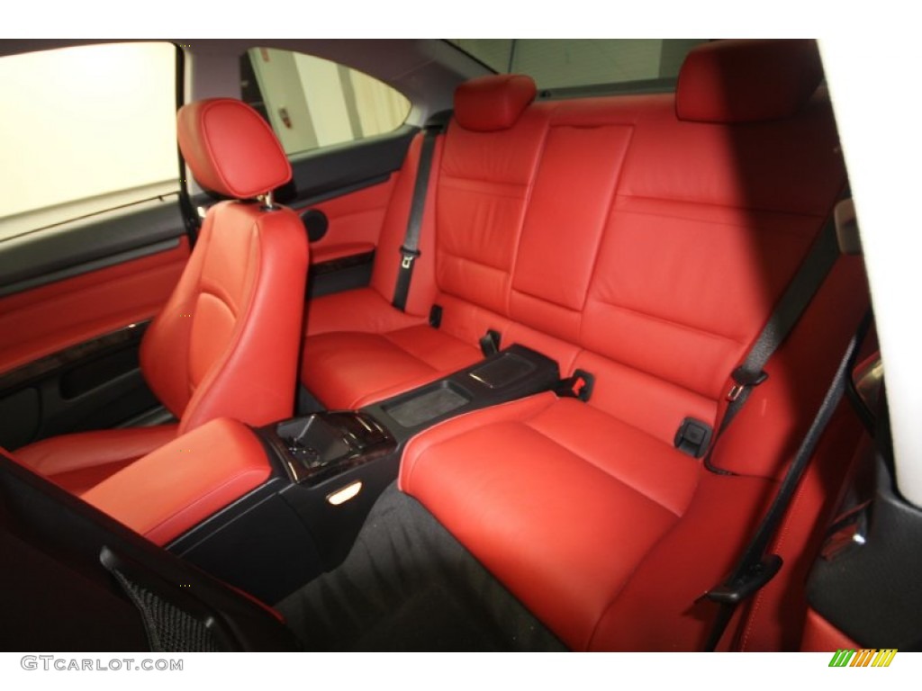 2009 3 Series 335i Coupe - Black Sapphire Metallic / Coral Red/Black Dakota Leather photo #14