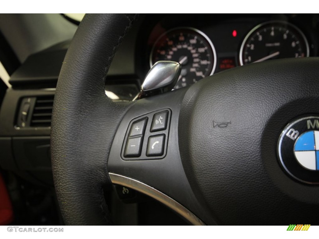 2009 3 Series 335i Coupe - Black Sapphire Metallic / Coral Red/Black Dakota Leather photo #25