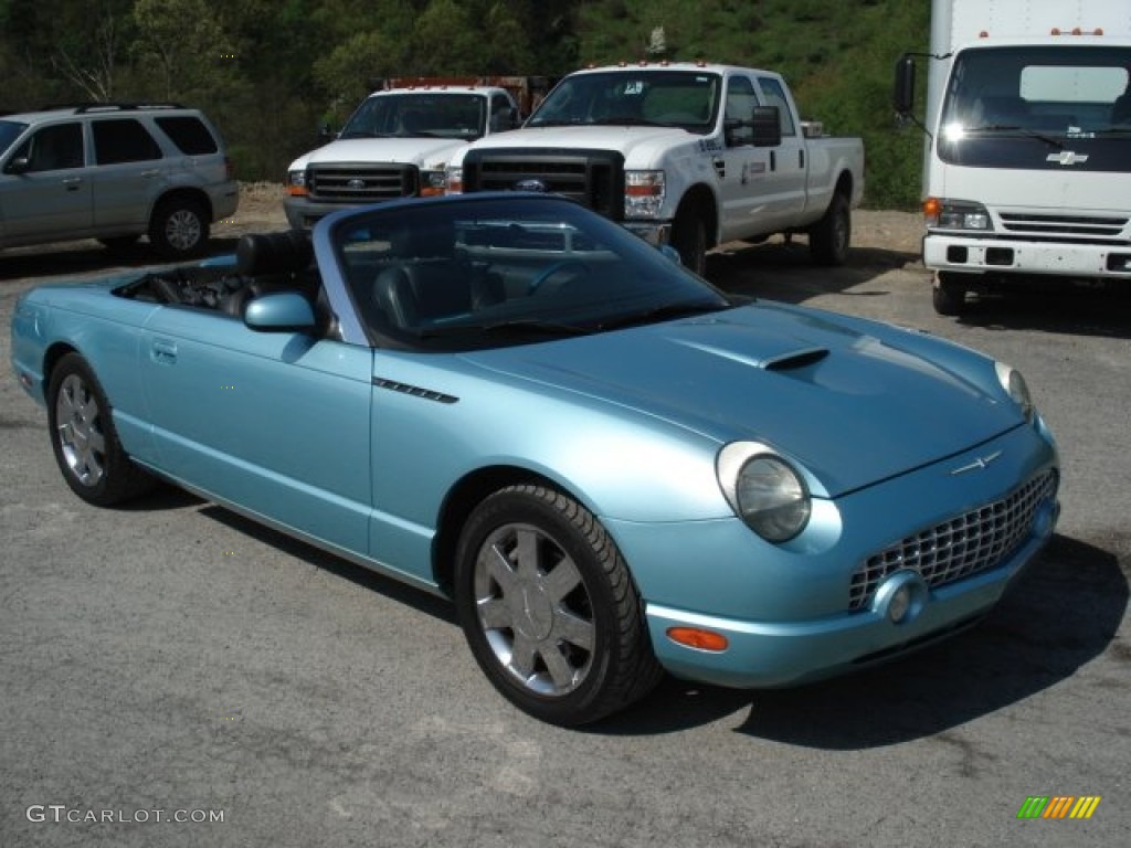 Thunderbird Blue 2002 Ford Thunderbird Premium Roadster Exterior Photo #64712328