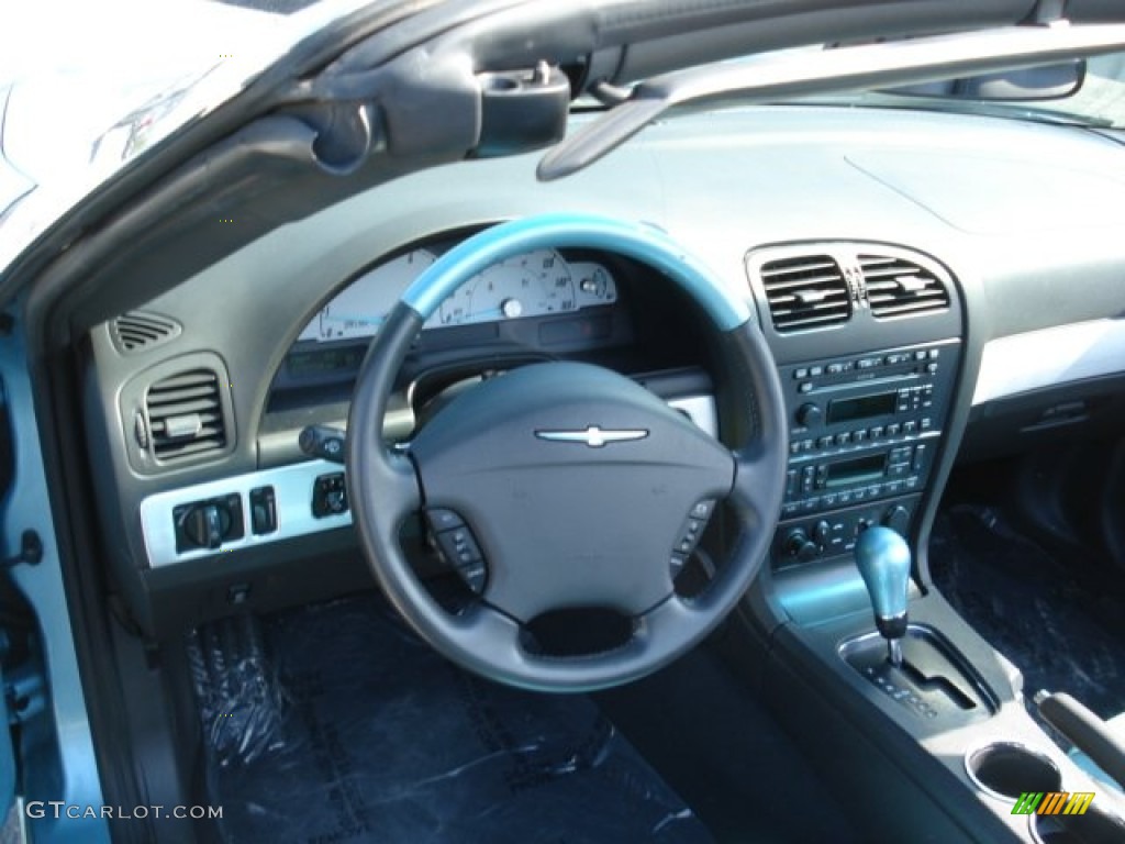 2002 Ford Thunderbird Premium Roadster Thunderbird Blue Dashboard Photo #64712382