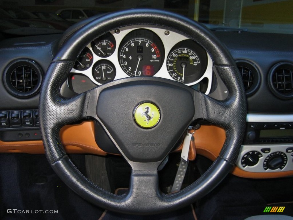 2000 Ferrari 360 Modena Tan Steering Wheel Photo #64713099