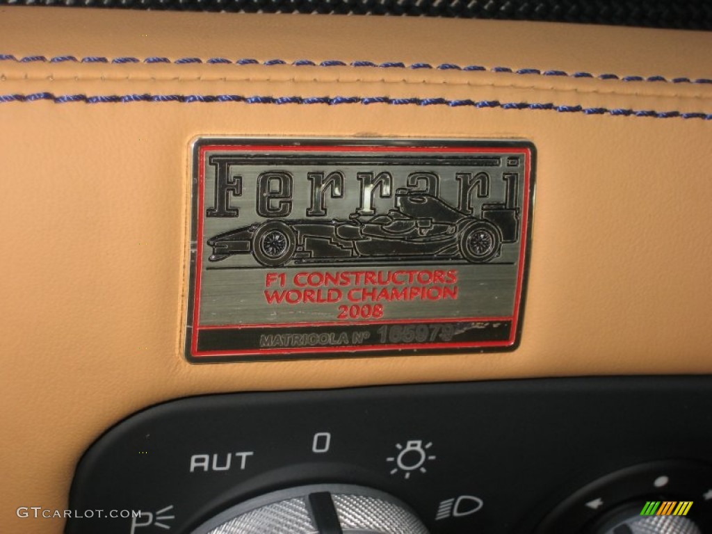 2009 Ferrari 599 GTB Fiorano Standard 599 GTB Fiorano Model Info Tag Photo #64713591