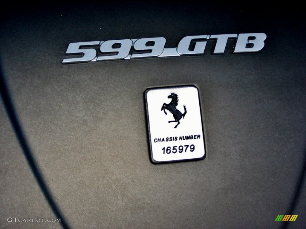 2009 Ferrari 599 GTB Fiorano Standard 599 GTB Fiorano Model Info Tag Photo #64713873