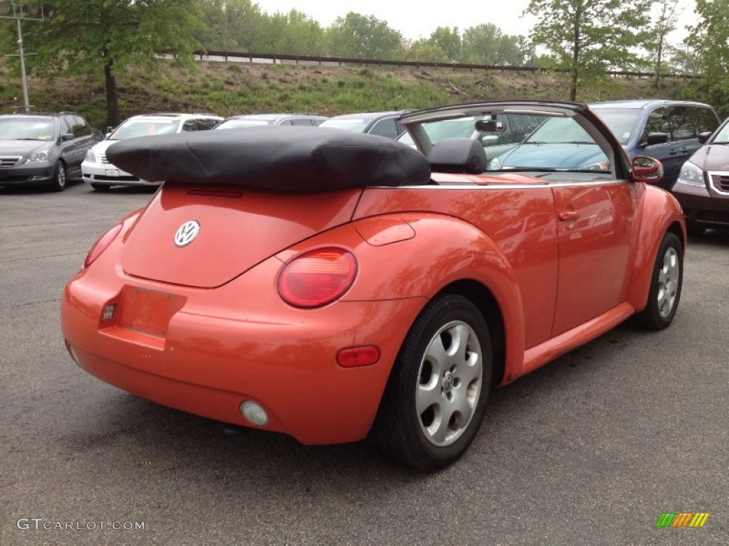 2003 New Beetle GLS Convertible - Sundown Orange / Black photo #10