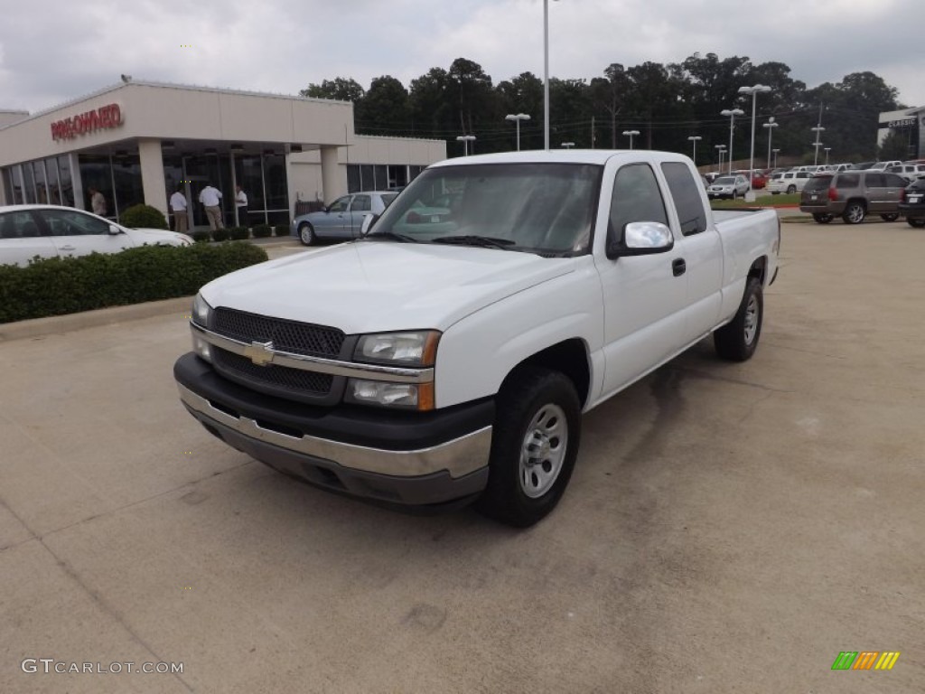 2005 Silverado 1500 LS Extended Cab 4x4 - Summit White / Dark Charcoal photo #1