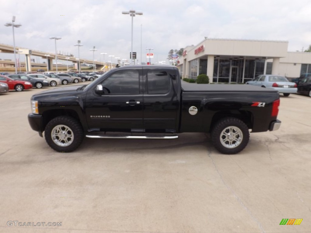 2010 Silverado 1500 LT Extended Cab 4x4 - Black Granite Metallic / Ebony photo #2