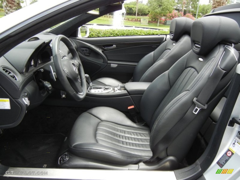 Black Interior 2009 Mercedes-Benz SL 63 AMG Roadster Photo #64720626