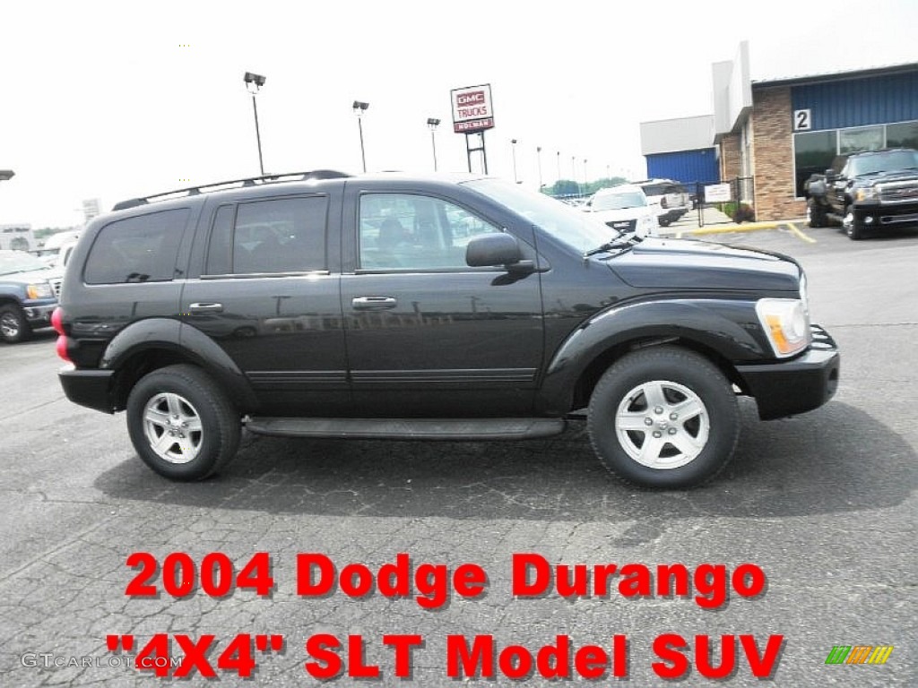 2004 Durango SLT 4x4 - Black / Medium Slate Gray photo #1