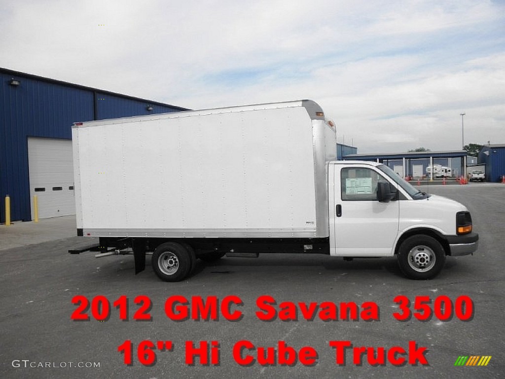 2012 Savana Cutaway 3500 Commercial Moving Truck - Summit White / Neutral photo #1