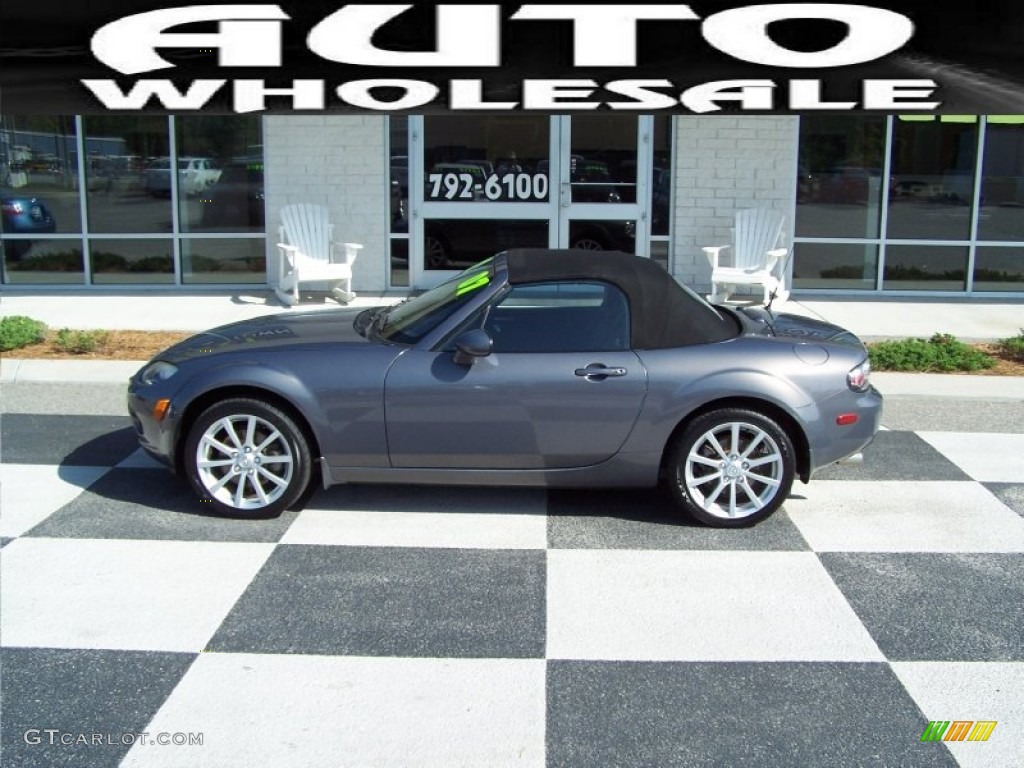 2007 MX-5 Miata Grand Touring Roadster - Galaxy Gray Mica / Black photo #1