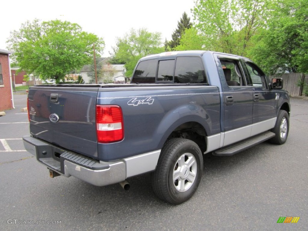 2004 F150 XLT SuperCrew 4x4 - Medium Wedgewood Blue Metallic / Medium/Dark Flint photo #8