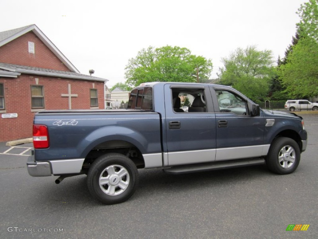 2004 F150 XLT SuperCrew 4x4 - Medium Wedgewood Blue Metallic / Medium/Dark Flint photo #9