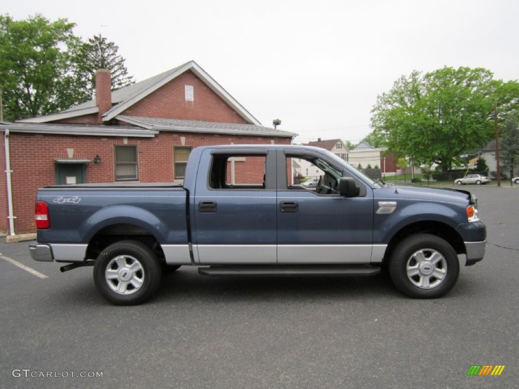 2004 F150 XLT SuperCrew 4x4 - Medium Wedgewood Blue Metallic / Medium/Dark Flint photo #10