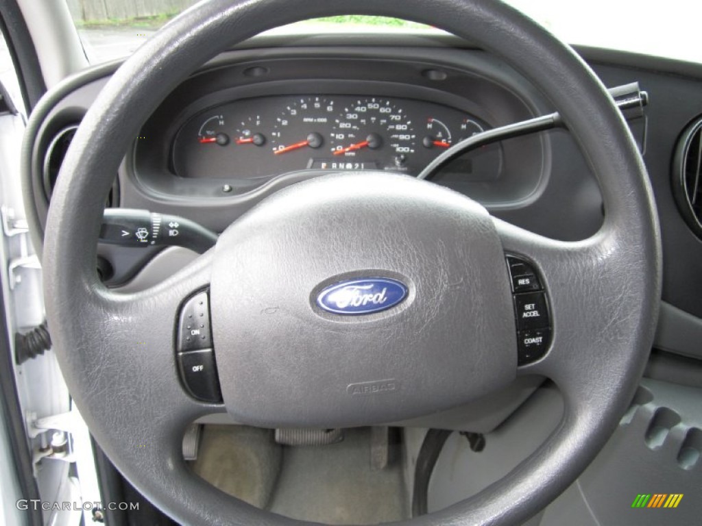 2004 Ford E Series Van E350 Super Duty XLT Passenger Medium Flint Steering Wheel Photo #64724604