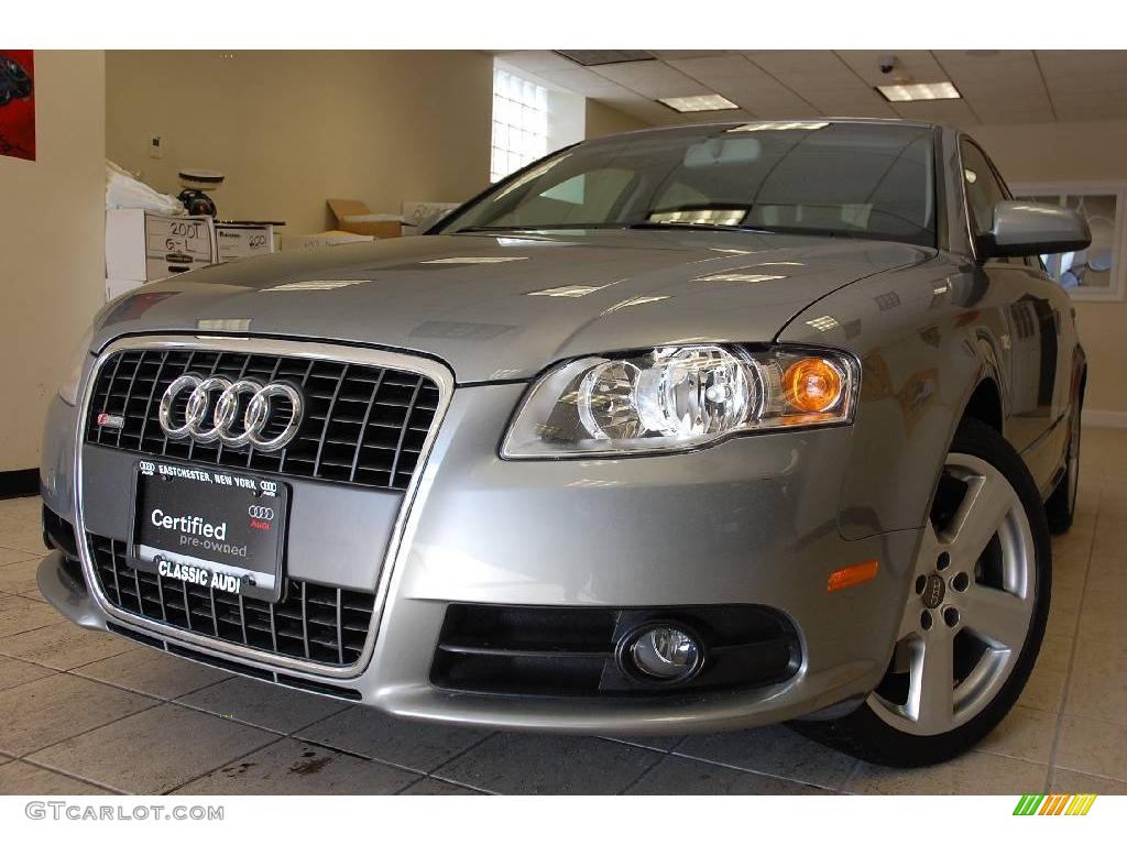 2008 A4 3.2 Quattro S-Line Sedan - Quartz Grey Metallic / Black photo #1