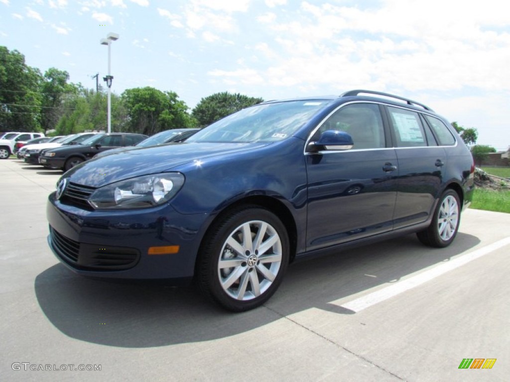 2012 Jetta TDI SportWagen - Tempest Blue Metallic / Cornsilk Beige photo #1