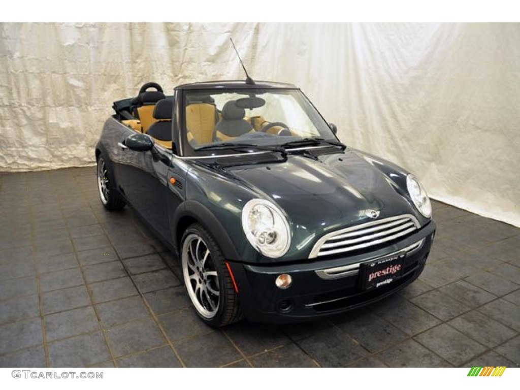 2005 Cooper Convertible - British Racing Green Metallic / Cordoba Beige photo #14