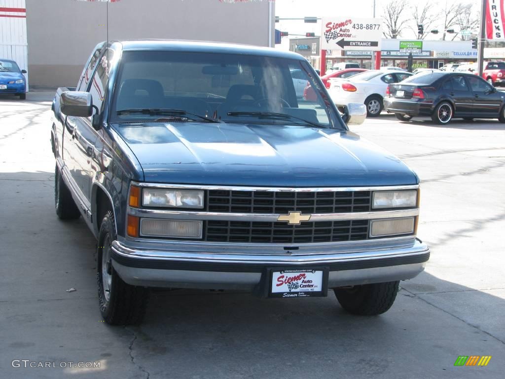 1992 C/K C1500 Extended Cab - Catalina Blue Metallic / Blue photo #7