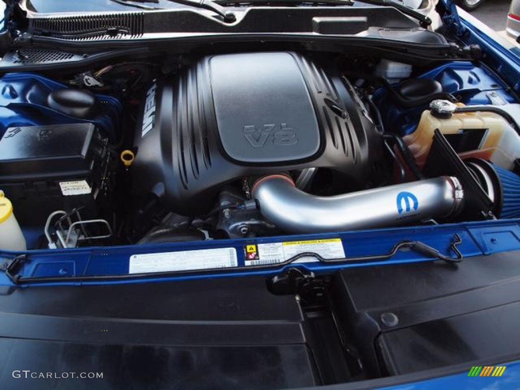 2009 Challenger R/T - Deep Water Blue Pearl Coat / Dark Slate Gray photo #8