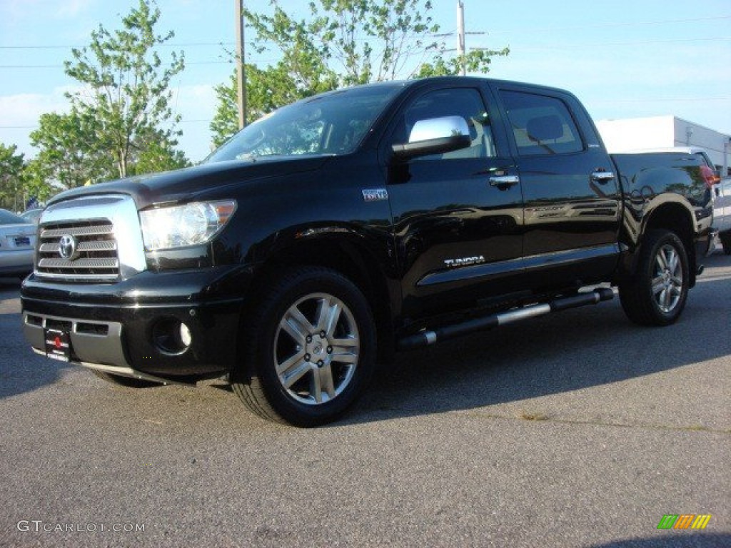 2008 Tundra Limited CrewMax 4x4 - Black / Graphite Gray photo #4