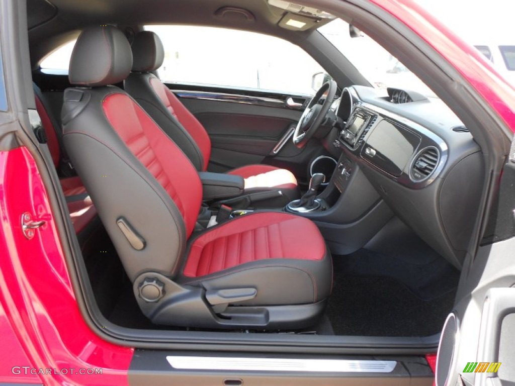 Black/Red Interior 2012 Volkswagen Beetle Turbo Photo #64731841