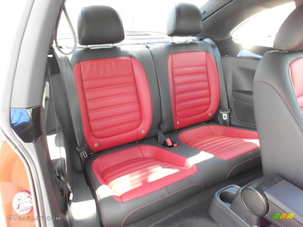 Black/Red Interior 2012 Volkswagen Beetle Turbo Photo #64731852