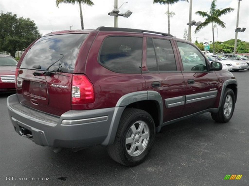 2004 Ascender LS - Napa Red Metallic / Pewter photo #11